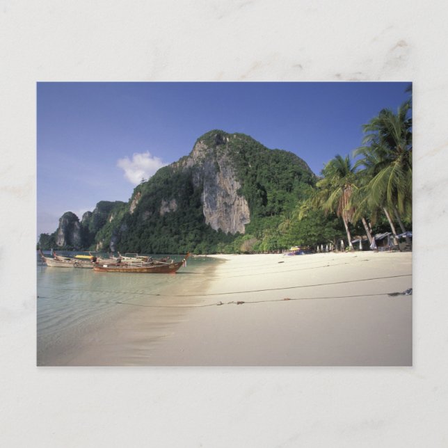 Postal Tailandia, Mar de Andaman, Isla Ko Phi Phi, Playa (Anverso)