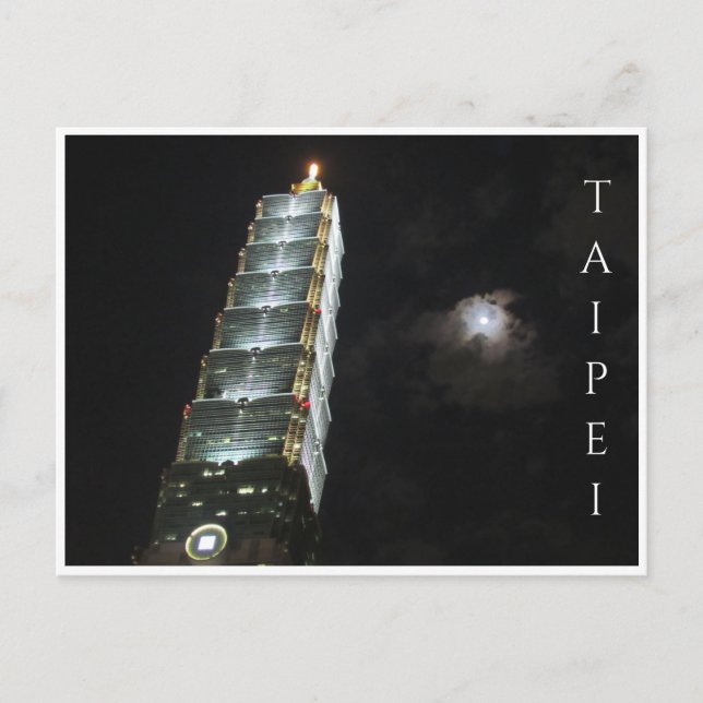 Postal taipei 101 noche (Anverso)