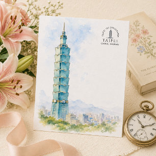 Postal Taipei China Icono Famoso del Paisaje   Viaje