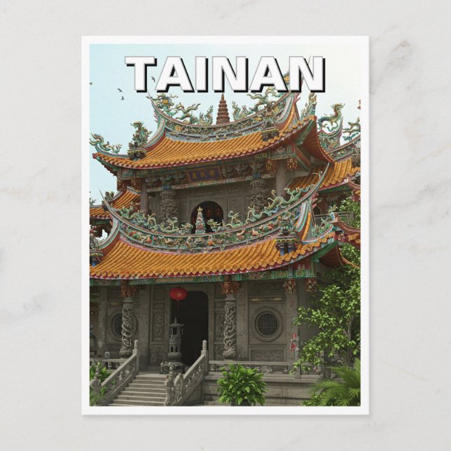 Postal Taiwan Tainan Temple Travel (Anverso)