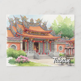 Postal Taiwan Tainan Temple Travel