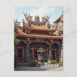 Postal Taiwan Tainan Temple Travel