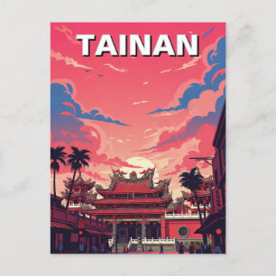Postal Taiwan Tainan Temple Travel