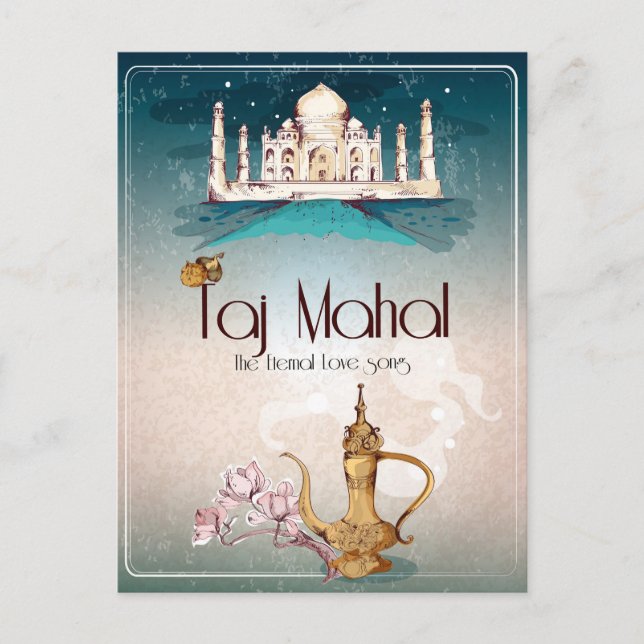Postal Taj Mahal (Anverso)