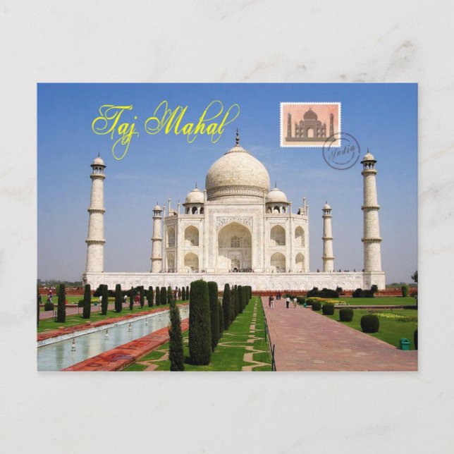 Postal Taj Mahal, Agra, India (Anverso)