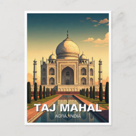 Postal Taj Mahal Agra India Travel Souvenir