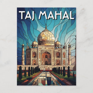 Postal Taj Mahal Agra India Viaje