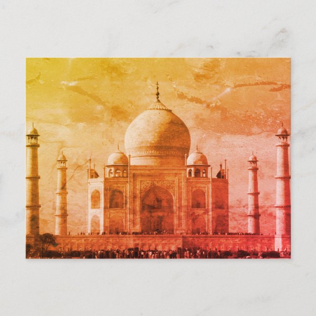Postal taj mahal antiguo (Anverso)
