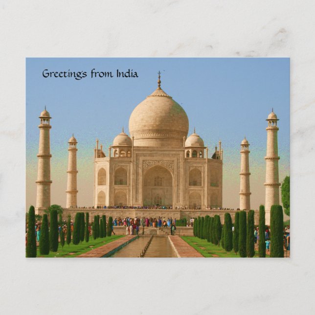 Postal taj mahal bright (Anverso)