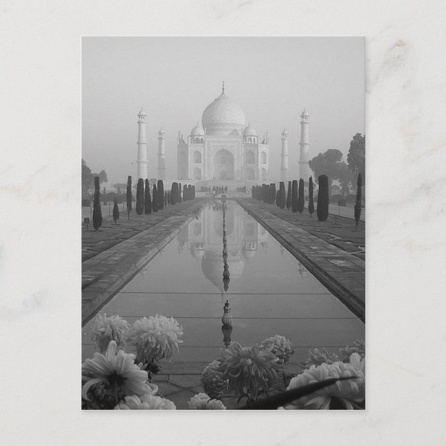Postal Taj Mahal de B&W (Anverso)