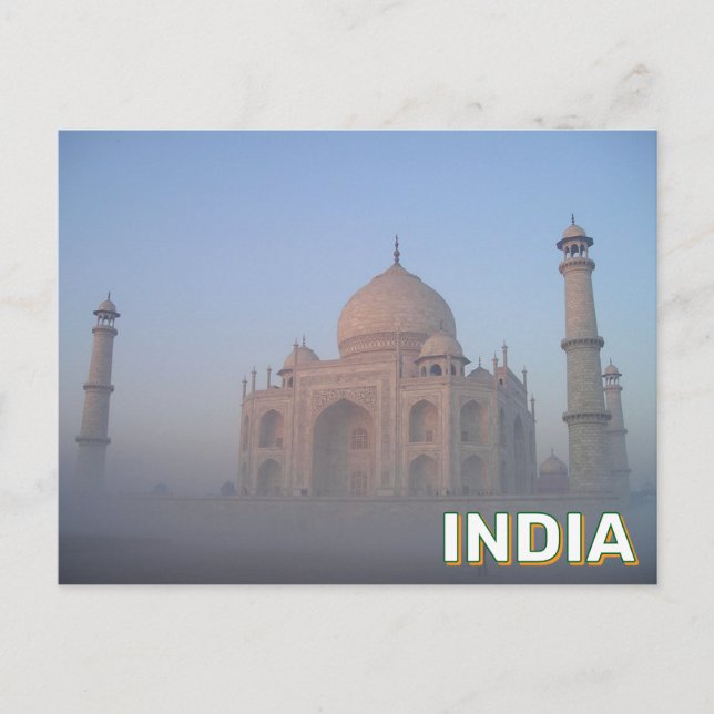 Postal Taj Mahal en Agra, India (Anverso)