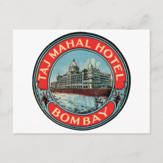 Postal Taj Mahal, Etiqueta de equipaje de cosecha de la é