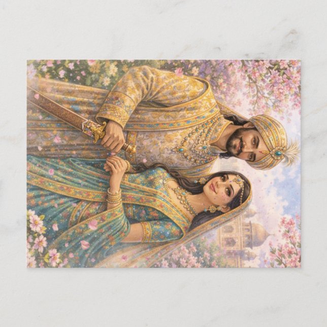 Postal Taj Mahal Frühlingszauber (Anverso)