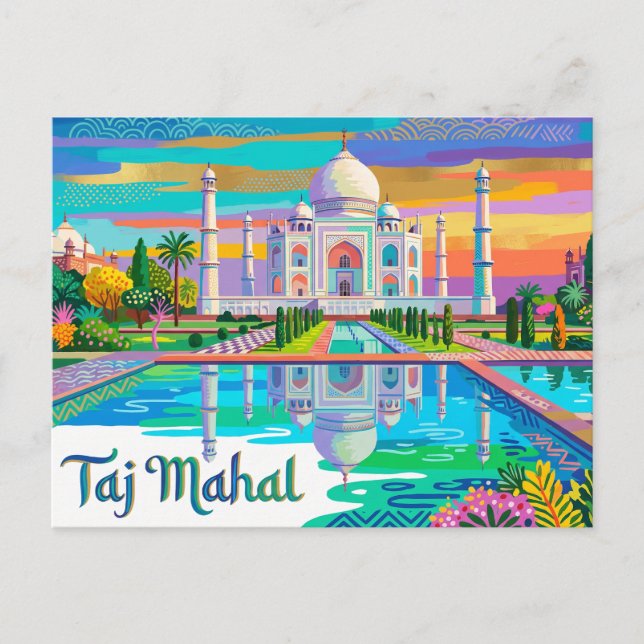 Postal Taj Mahal India (Anverso)