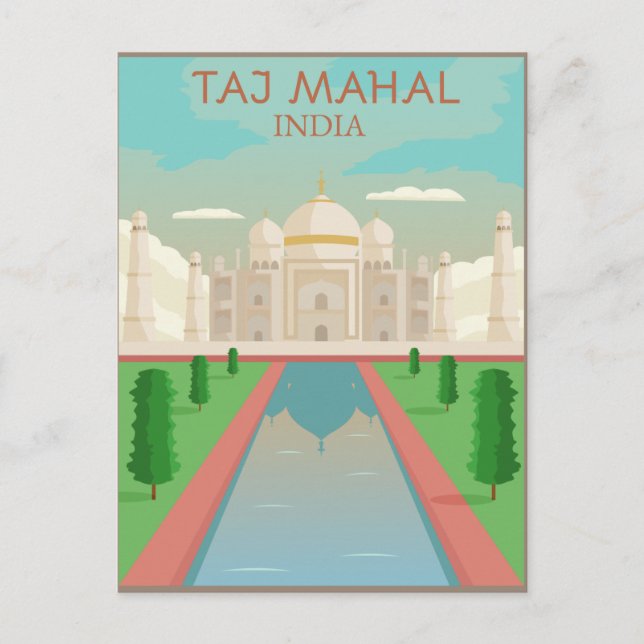 Postal Taj Mahal, India (Anverso)