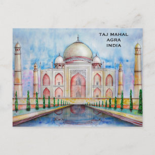 Postal Taj Mahal India Viaje de turismo de cosecha