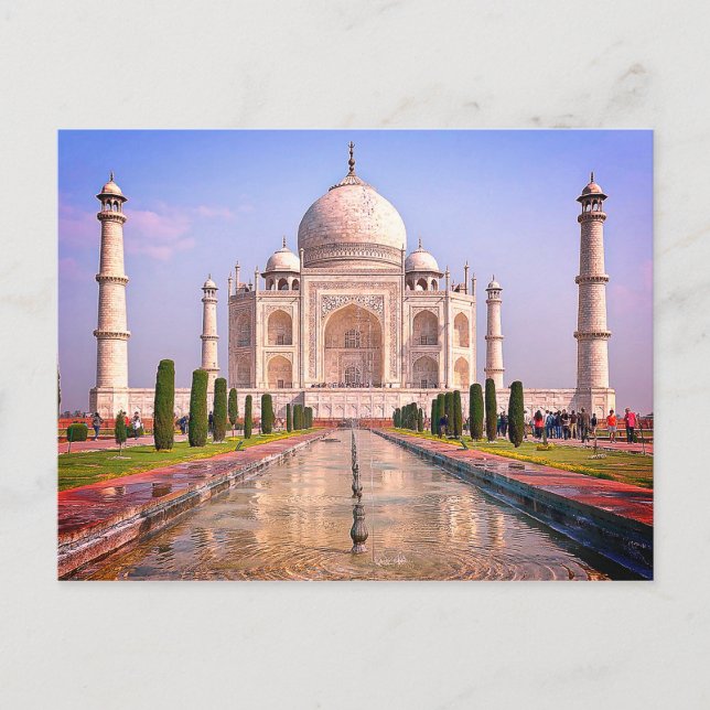 Postal taj mahal Mausoleum India (Anverso)