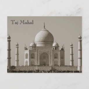 Postal taj mahal sepia india