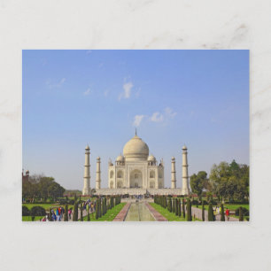 Postal Taj Mahal, un mausoleo ubicado en Agra, India,