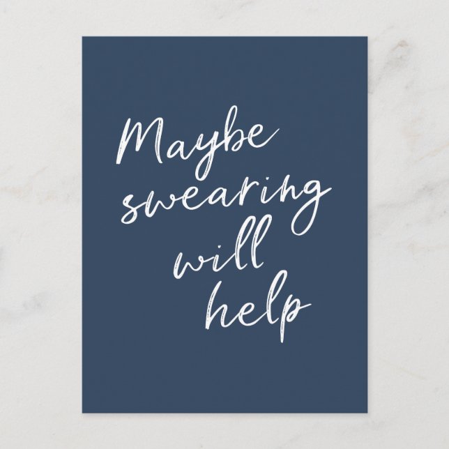 Postal Tal Vez El Juramento Ayudará A Los Irónicos Y Aver (Anverso)