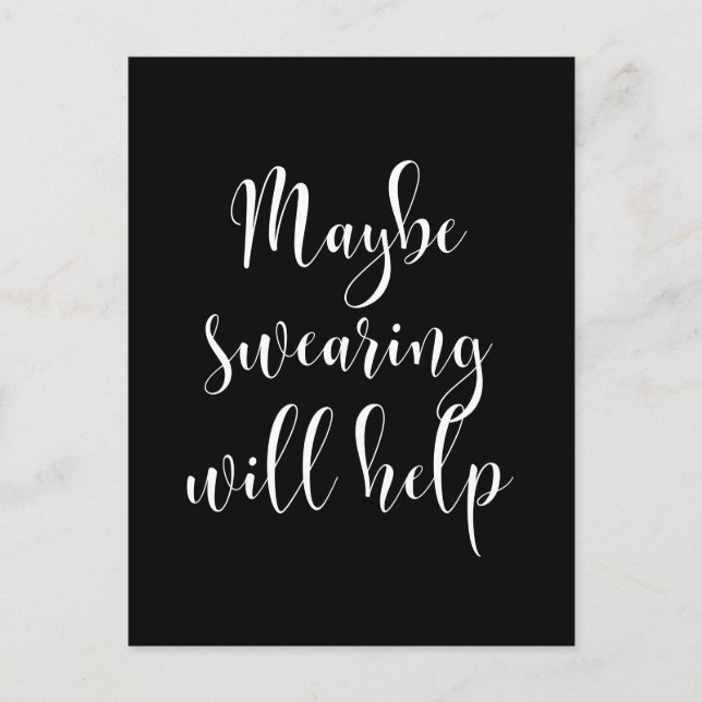 Postal Tal vez el juramento ayude (Anverso)