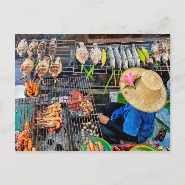Postal Talin Chan mercado flotante (Anverso)