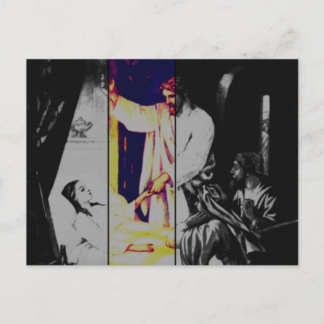 Postal ¡Talitha koum!  Marcos 5-38:43 (Anverso)