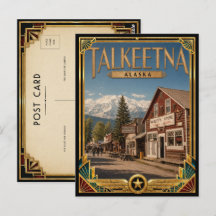 Talkeetna Alaska Arte Deco Vintage Edad Dorada