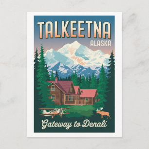 Postal Talkeetna Alaska Puerta de entrada a Denali 