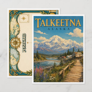 Postal Talkeetna Alaska Vista de Denali GeoSaga