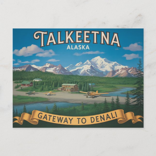 Postal Talkeetna Viajes Alaska  (Anverso)