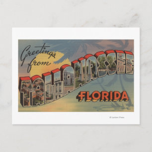 Postal Tallahassee, Florida - Escenas de letras grandes