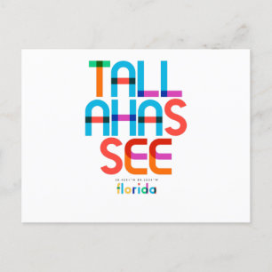 Postal Tallahassee Florida Mid Century, Pop Art,