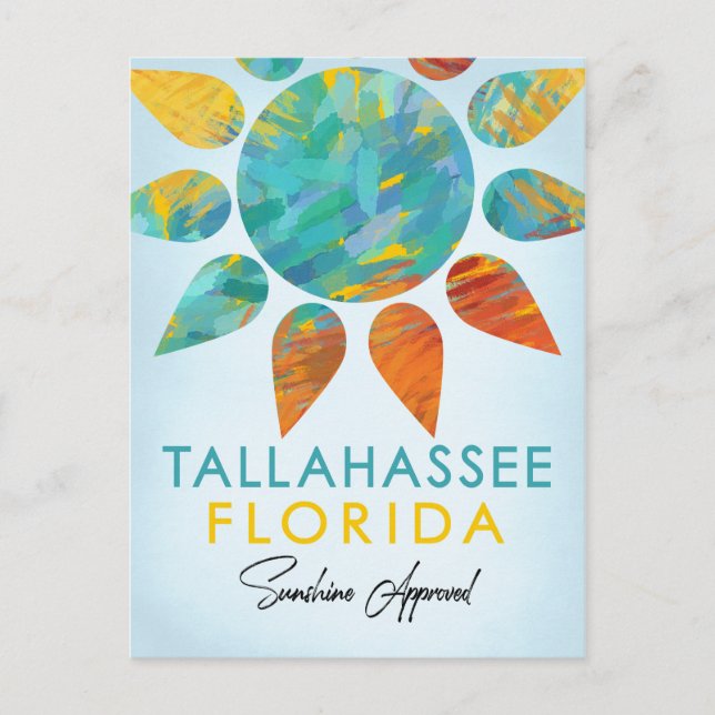 Postal Tallahassee Florida Sunshine Travel (Anverso)