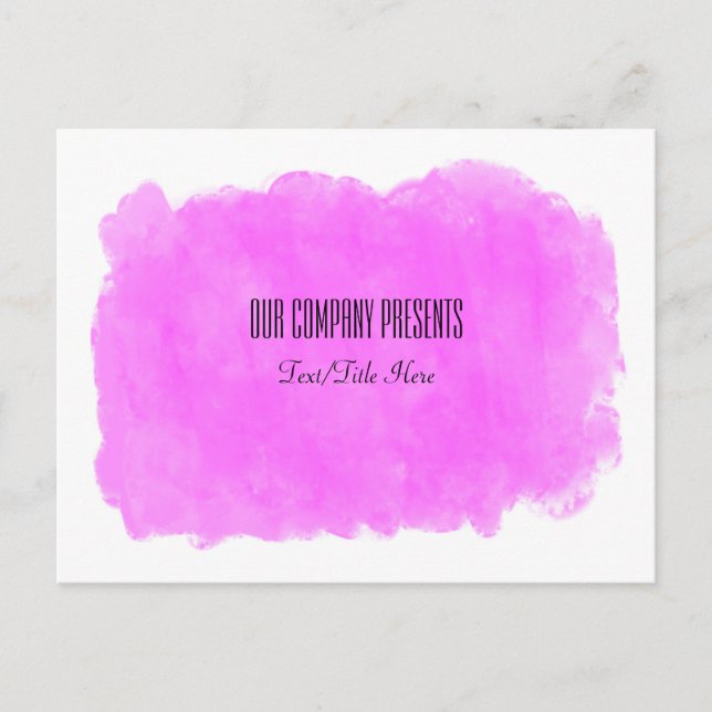 Postal Taller de Evento de Belleza Rosa de Maquillaje Gla (Anverso)