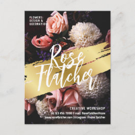 Postal Taller de Flores Oro Negro