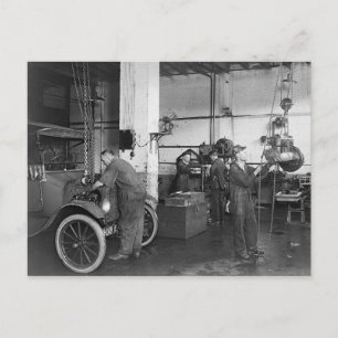 Postal Taller de reparación de automóviles, 1919