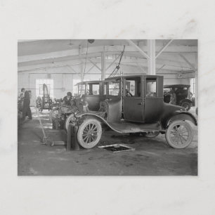 Postal Taller de reparación de automóviles, 1926