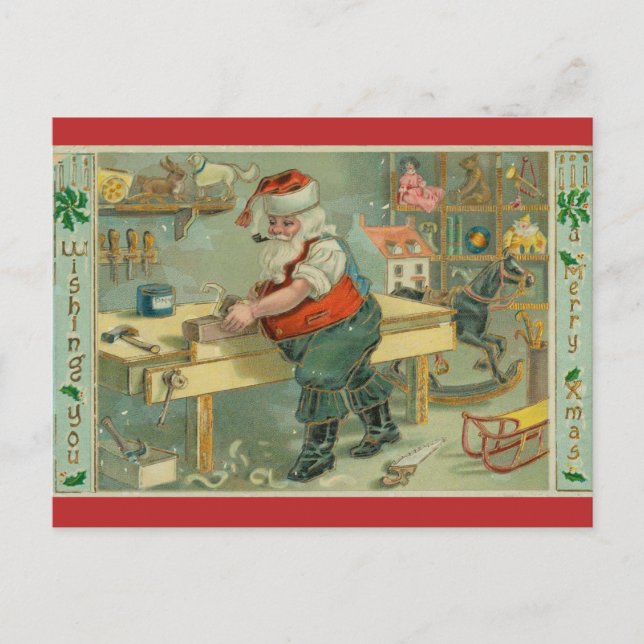Postal Taller de Vintage Santa (Anverso)