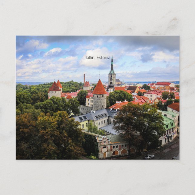 Postal Tallin, Centro Histórico de Estonia (Anverso)