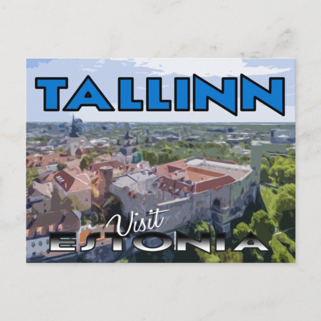 Postal Tallin, visitar Estonia (Anverso)