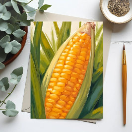 Postal Tallo de Maíz | Pintura Sureña del País Agrícola