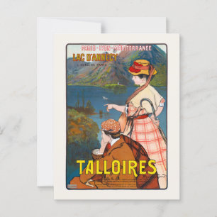 Postal Talloires Afiche de la cosecha Lac D'annecy 1910