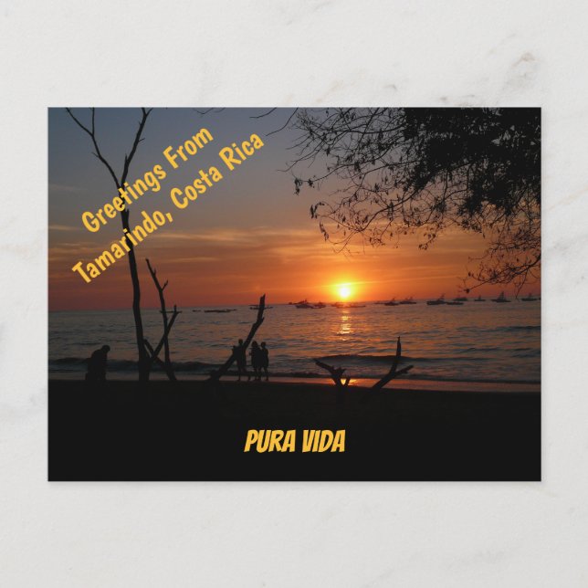 Postal Tamarindo Sunset (Anverso)