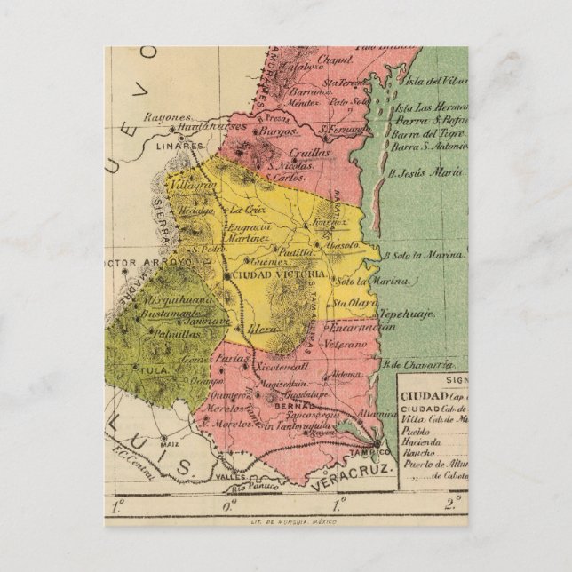 Postal Tamaulipas, México (Anverso)