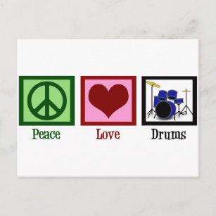 Postal Tambores de amor por la paz