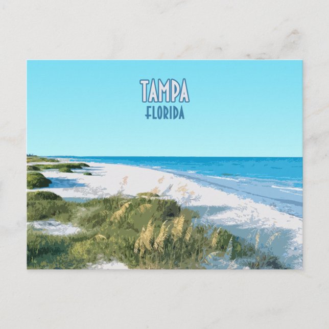 Postal Tampa Beach Florida Vintage (Anverso)