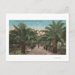 Postal Tampa, FL - Vista de la entrada al Parque Ballast 