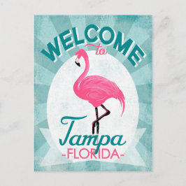 Postal Tampa Florida Pink Flamingo - Viajes Retro Vintage