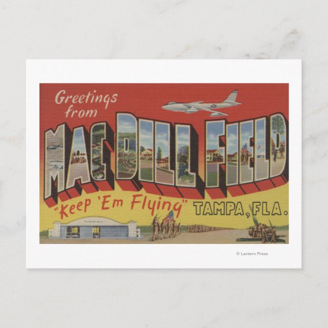 Postal Tampa, Florida - Saludos desde el Campo Mac Dill (Anverso)